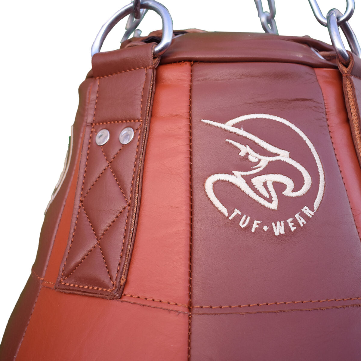Tuf Wear Classic Brown Leather Uppercut Punchbag (Approx 23kg)